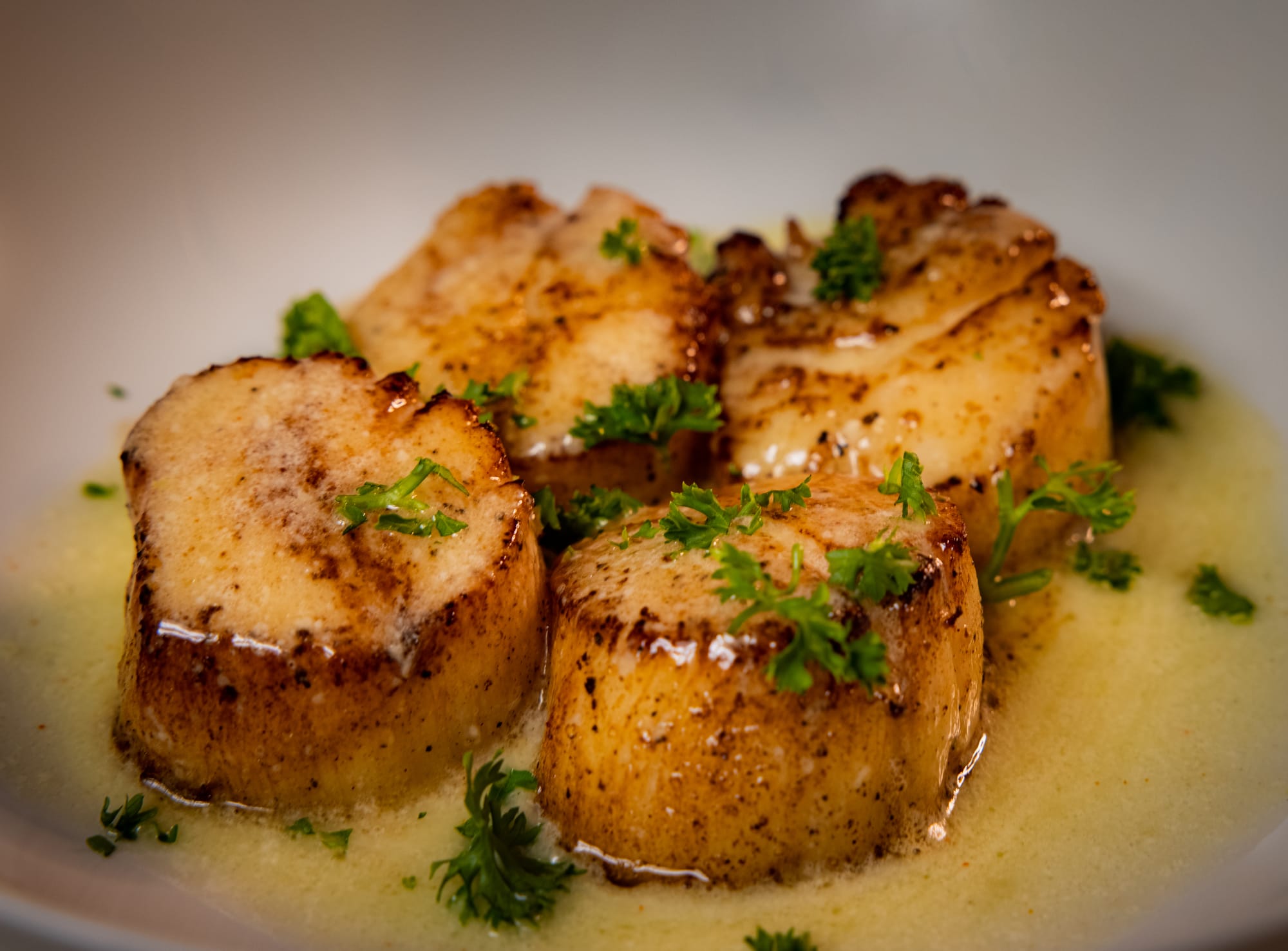 Pan-Seared Scallops in Ginger Butter Sauce